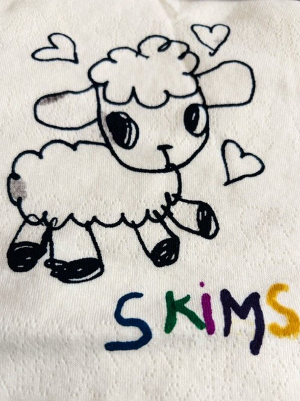 ✨ NWT SKIMS Limited Edition Marble Sheep Bunny Pointelle Lounge Set S/M - Picture 5 of 11